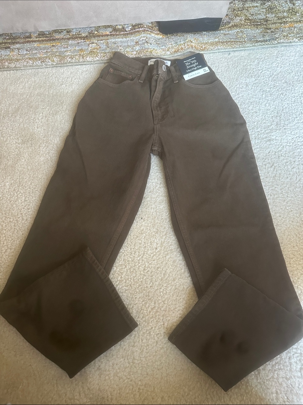 Abercrombie & Fitch High-Rise Jeans — Dark Brown
